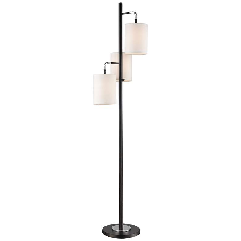 Uprising Black Metal 3-Light Floor Lamp