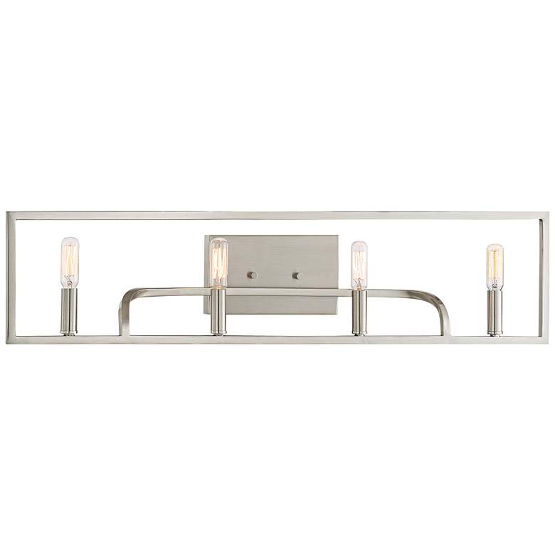 Uptown 32" Wide Satin Platinum 3-Light Bath Light