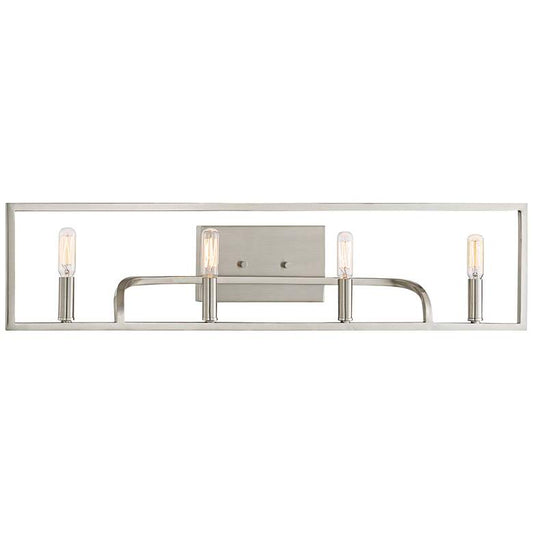 Uptown 32" Wide Satin Platinum 3-Light Bath Light