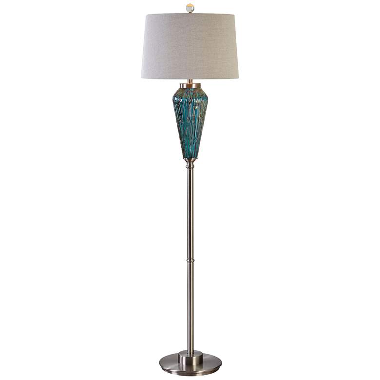 Uttermost Almanzora 67 1/4" High Brushed Nickel Floor Lamp