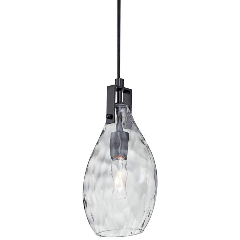 Uttermost Campester 9" Wide Black and Clear Mini Pendant