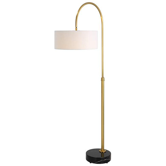 Uttermost Huxford 68.5" Brushed Brass Floor Lamp