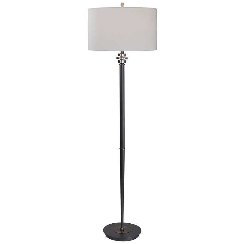 Uttermost Magen Dark Bronze and Antique Brass Floor Lamp