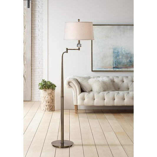 Uttermost Melini Tapered Steel Swing Arm Floor Lamp