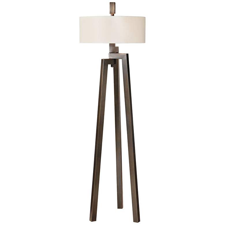 Uttermost Mondovi Bronze and Gold Tripod Floor Lamp