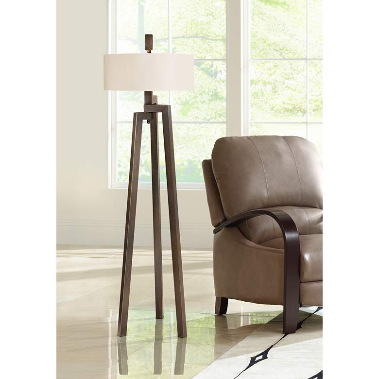 Uttermost Mondovi Bronze and Gold Tripod Floor Lamp