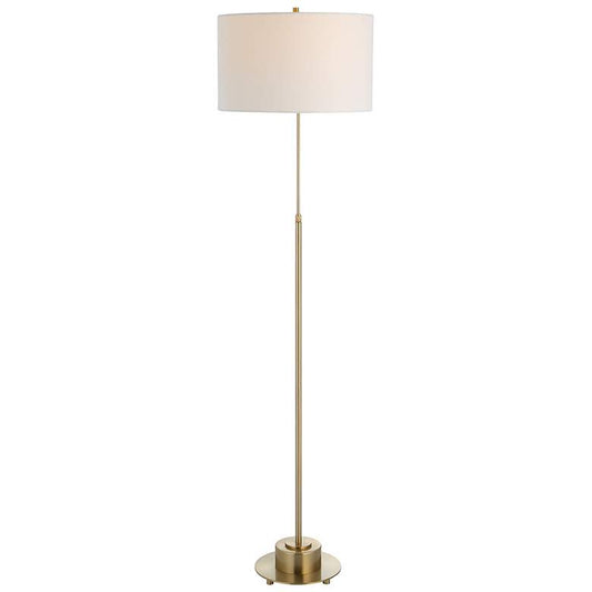 Uttermost Prominence 69.75" Antique Brass Adjustable Floor Lamp