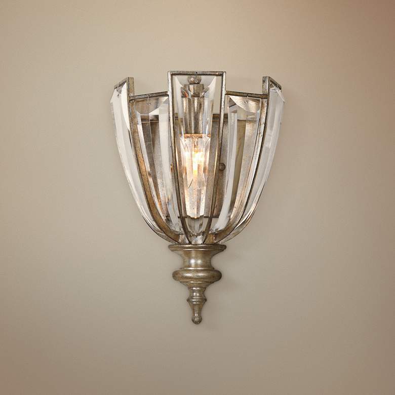 Uttermost Vicentina 12 3/4" High Silver Wall Sconce