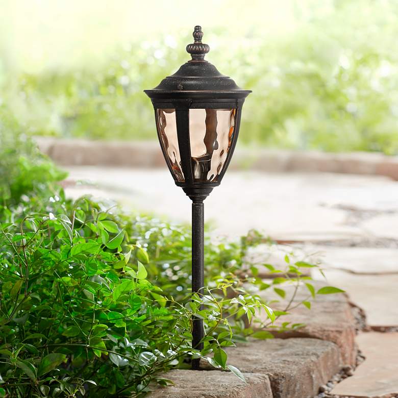 Uvas Bronze 10-Piece LED Landscape Path and Spot Light Set