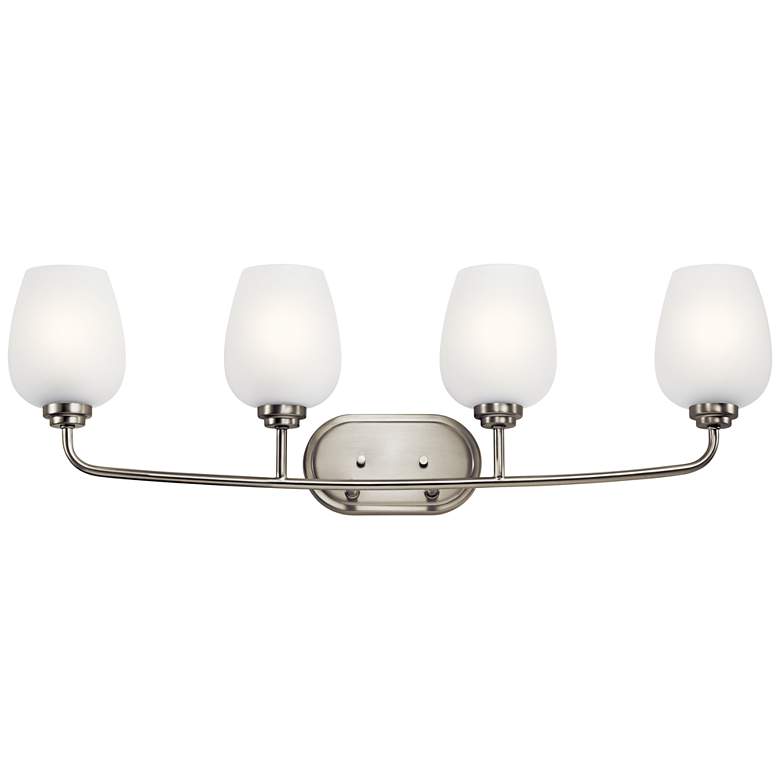 Valserrano 33 1/2" Wide Brushed Nickel 4-Light Bath Light