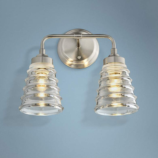 Varaluz Amherst 11" High 2-Light Brushed Nickel Wall Sconce