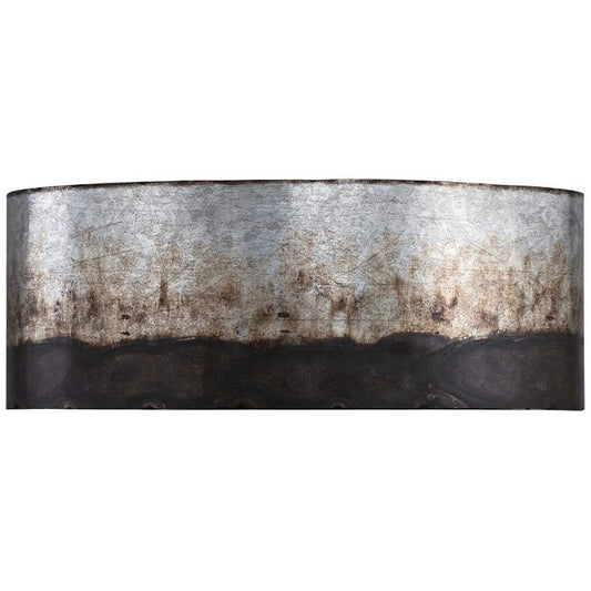 Varaluz Cannery 6" High Ombre Galvanized 2-Light Wall Sconce