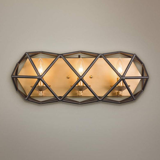 Varaluz Geo 20 1/2" Wide Antique Gold 3-Light Bath Light