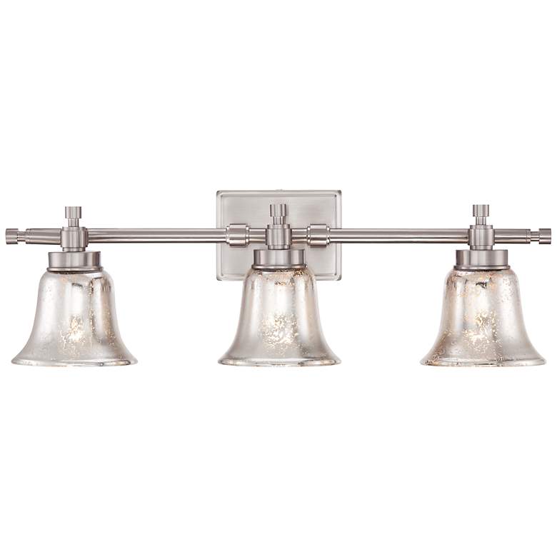 Varra 26 1/2" Wide 3-Light Mercury Glass Bronze Bath Light