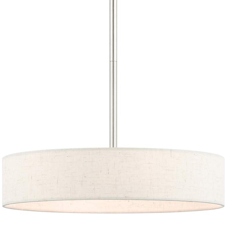 Venlo 14" Wide Brushed Nickel Drum Pendant Light