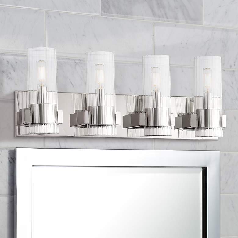 Vernon Place 24 1/2" Wide Chrome 4-Light Bath Light