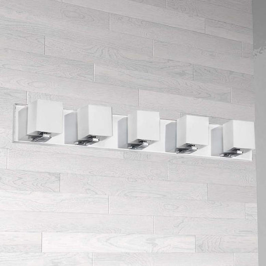 Verona 29 1/2" Wide Polished Chrome 5-Light Bath Light