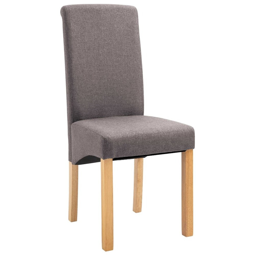 vidaXL Dining Chairs 2 pcs Taupe Fabric