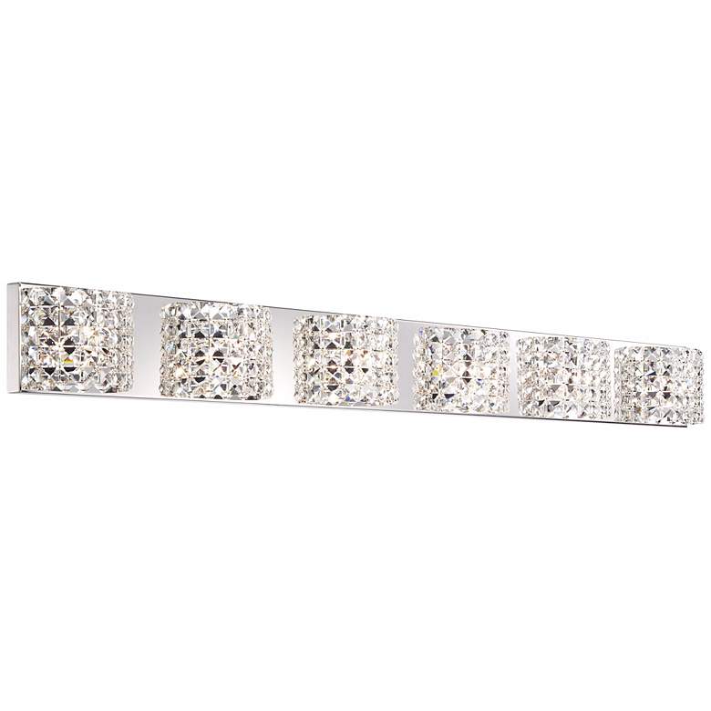 Vienna Full Spectrum Cesenna 55"W 6 Light Crystal Bath Light