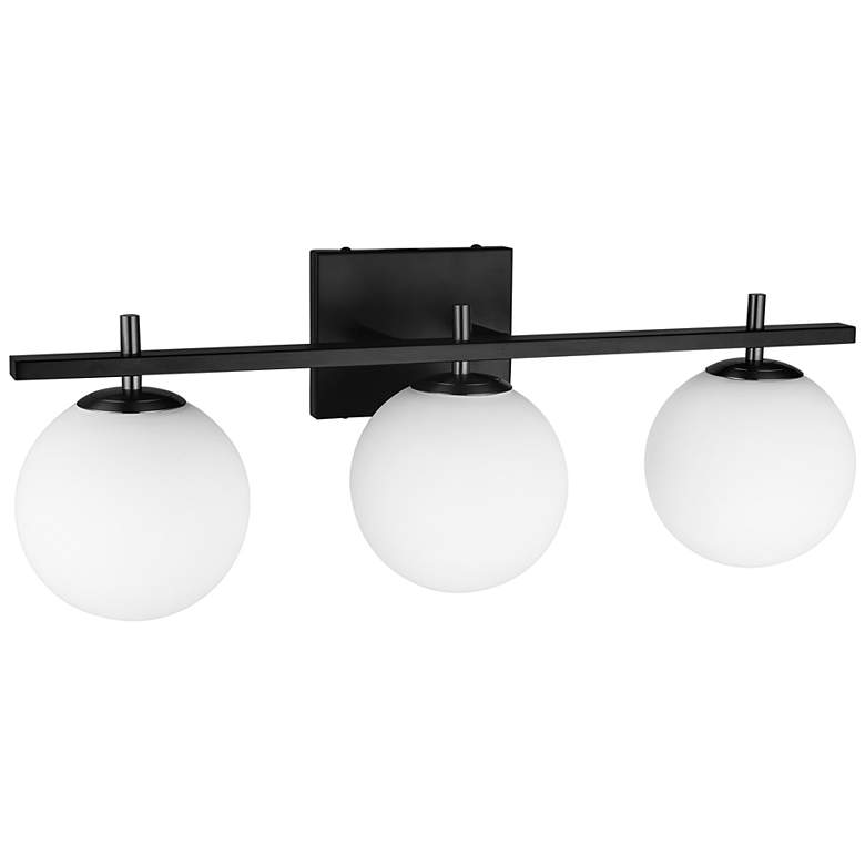 Vivaldi 23 3/4" Wide Matte Black 3-Light Bath Light