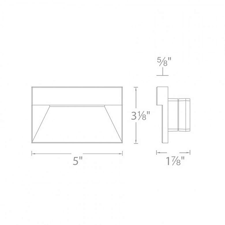 WAC 5" Wide White Geometric Downward LED Step Light