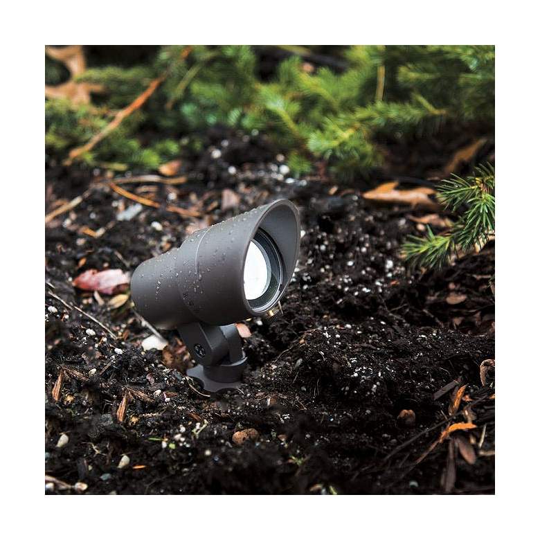 WAC Landscape 4" High Black 3000K LED Mini Accent Spot Light