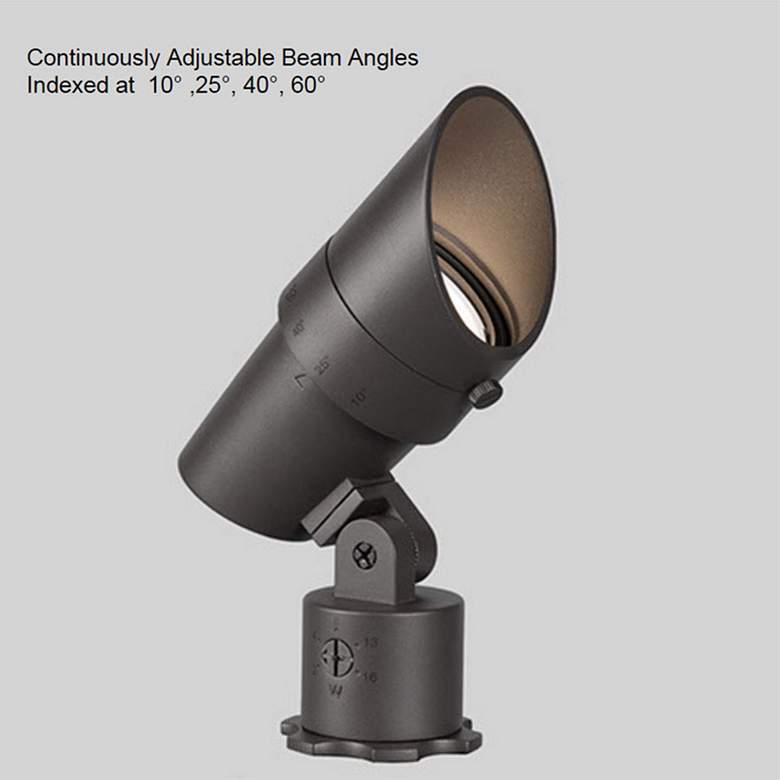 WAC Landscape 6"H Bronzed Brass 120V LED Accent Spot Light