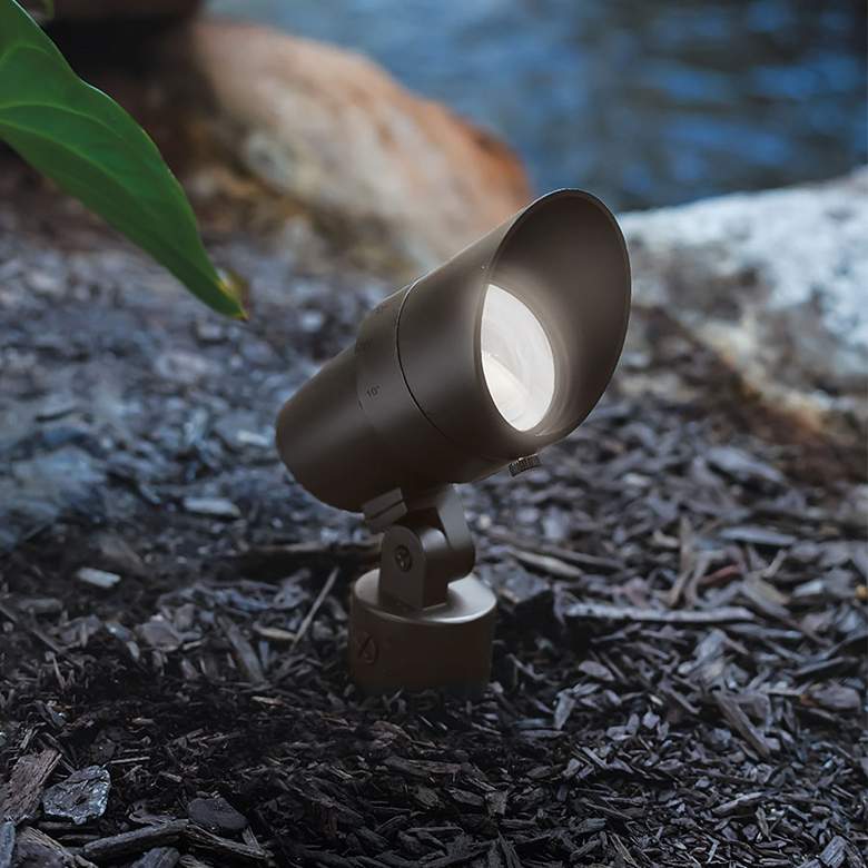WAC Landscape 6"H Bronzed Brass 120V LED Accent Spot Light