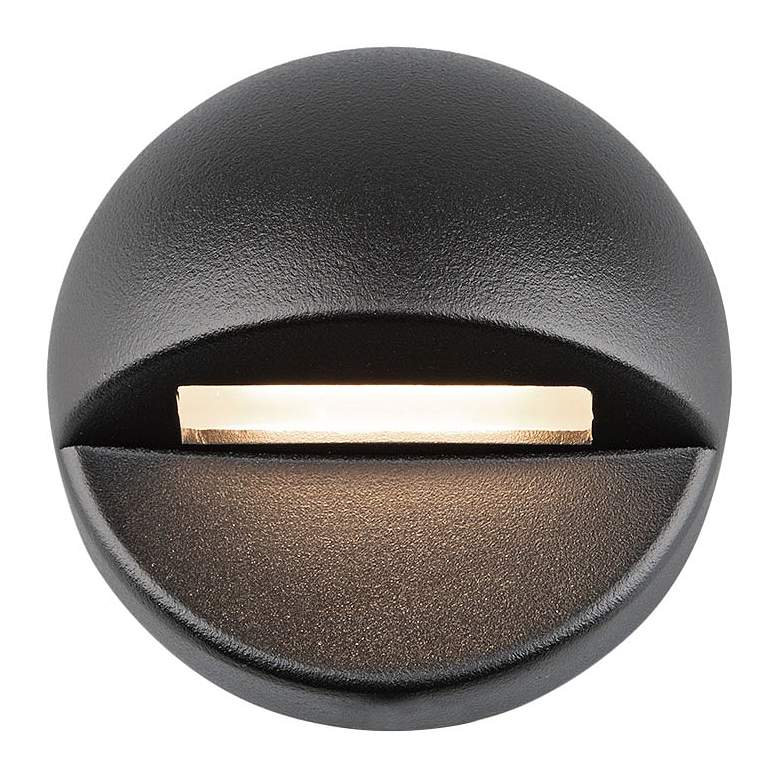 WAC LEDme 3" Wide Black Round 2700K LED Deck and Patio Light