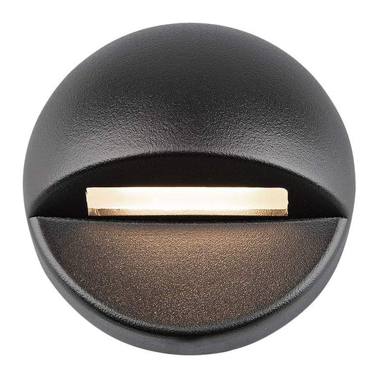 WAC LEDme 3" Wide Black Round 2700K LED Deck and Patio Light