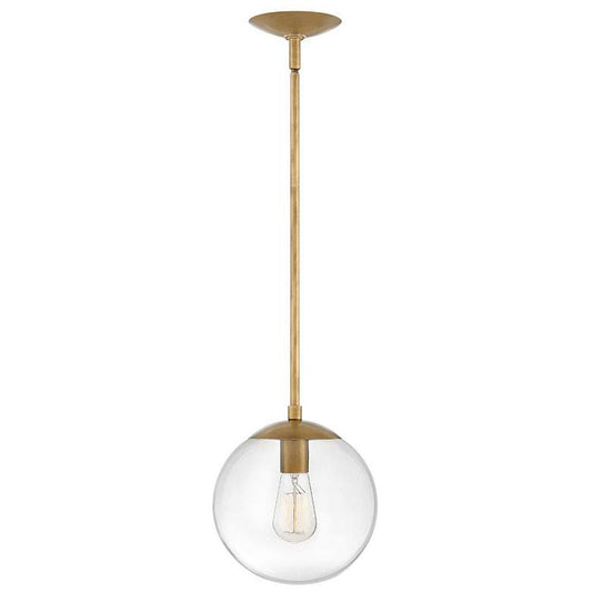 Warby 9 1/2" Wide Brass with Clear Shade Mini Pendant