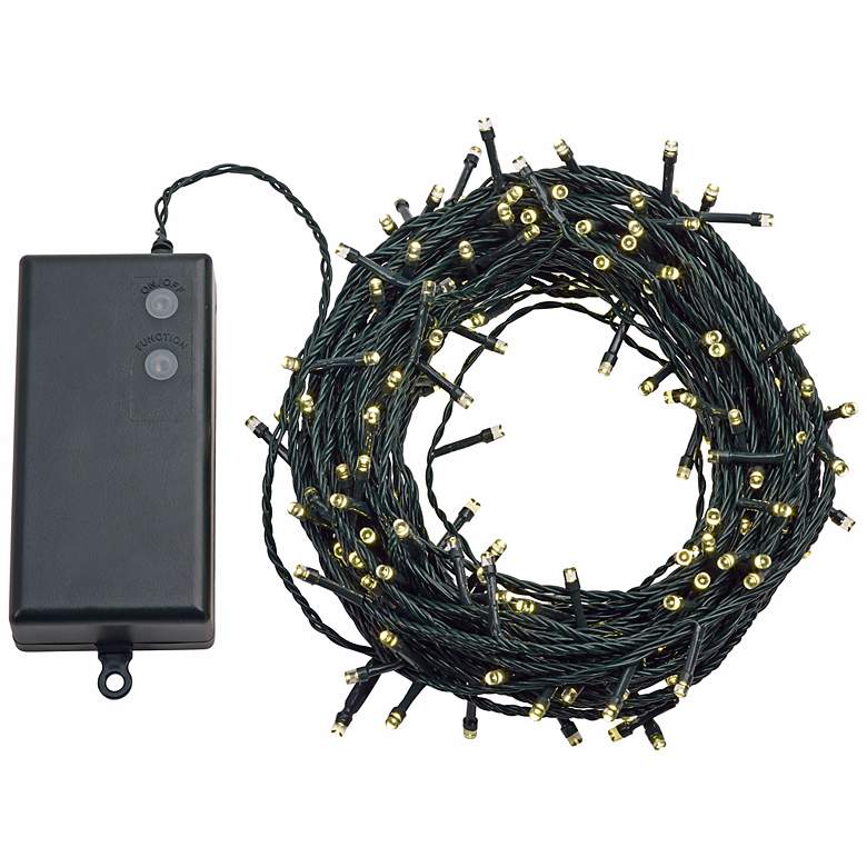 Warm White 66' Battery Operated Timer LED String Lights