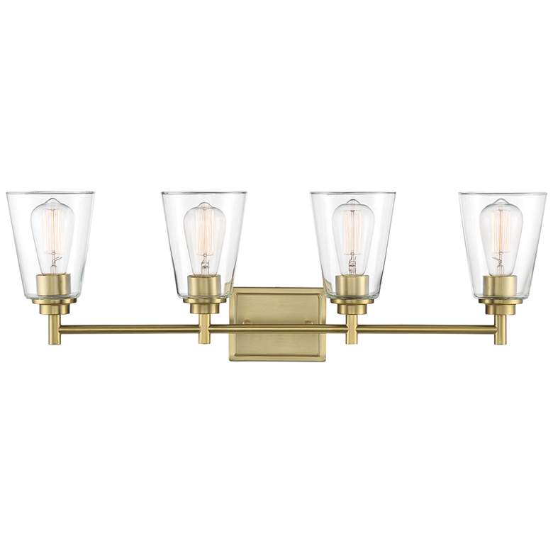 Westin 31" Wide Satin Platinum Metal 4-Light Bath Light