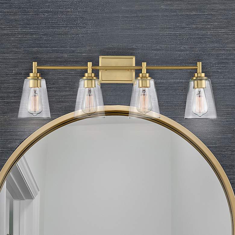 Westin 31" Wide Satin Platinum Metal 4-Light Bath Light