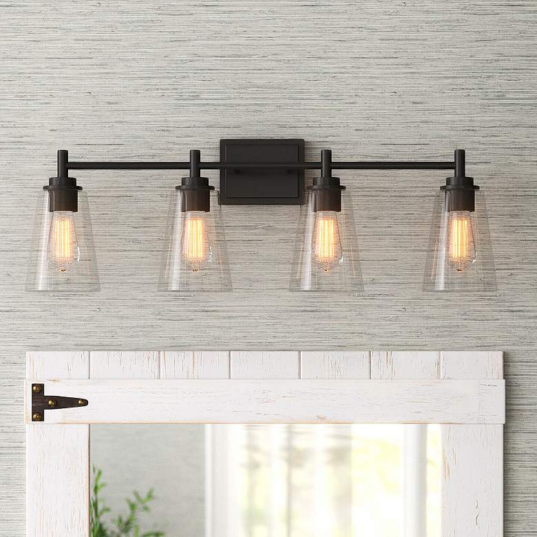 Westin 31" Wide Satin Platinum Metal 4-Light Bath Light