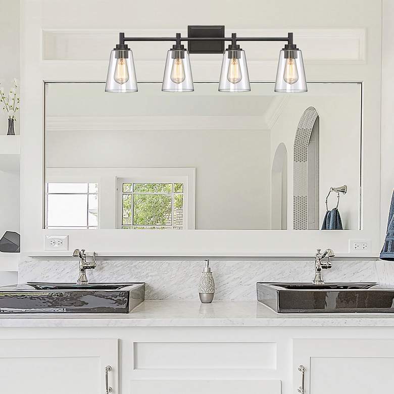 Westin 31" Wide Satin Platinum Metal 4-Light Bath Light