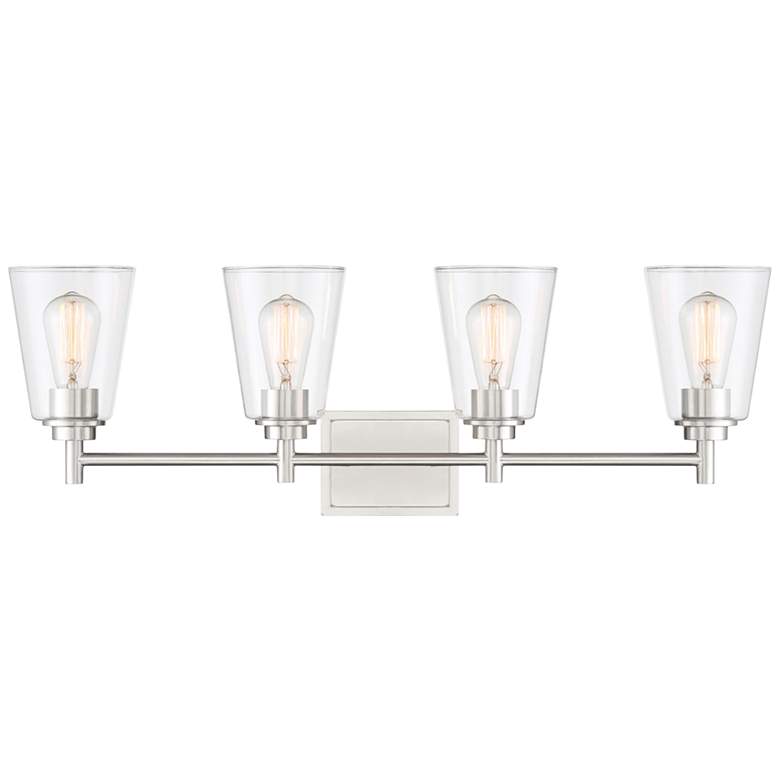 Westin 31" Wide Satin Platinum Metal 4-Light Bath Light