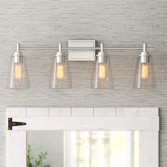 Westin 31" Wide Satin Platinum Metal 4-Light Bath Light