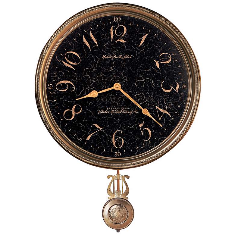 Howard Miller 21" High Paris Night Brass Wall Clock