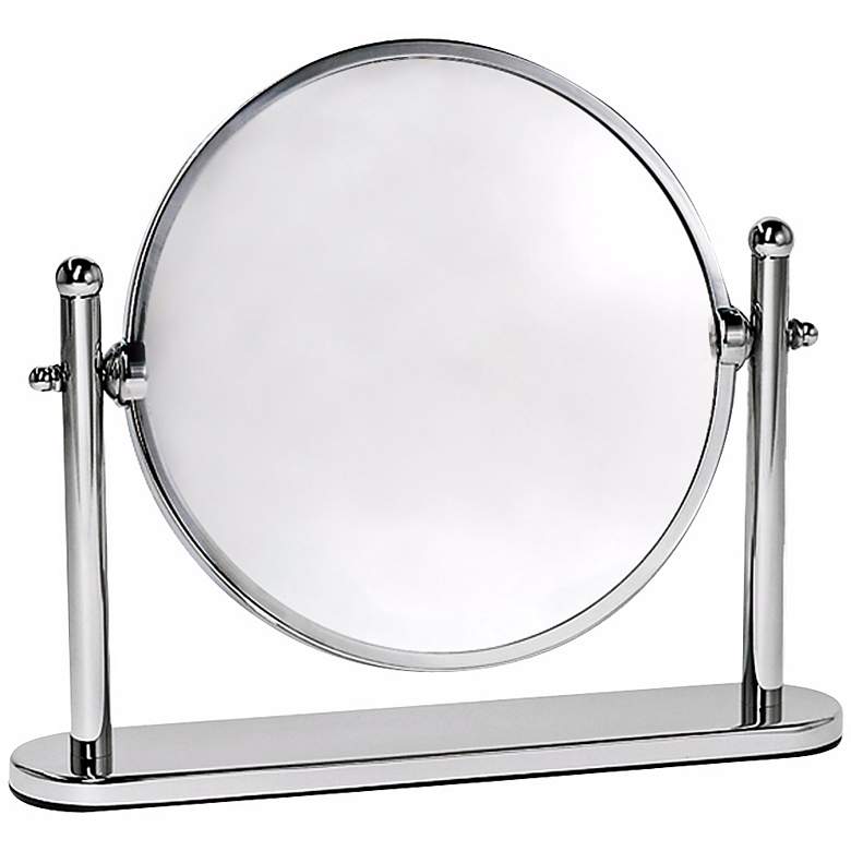 Gatco Premier Chrome 10 1/2" x 8 1/4" Rotating Table Mirror