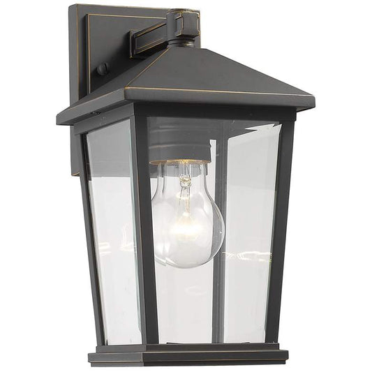 Z-Lite Beacon 1 Light Outdoor Wall Sconce in Oil Rubbed Bronze