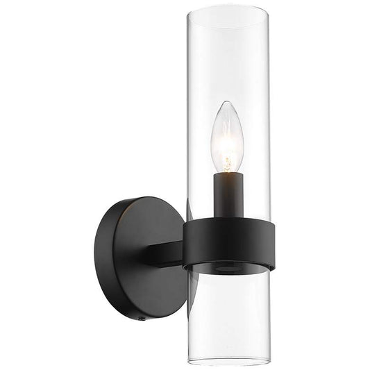 Z-Lite Datus 1 Light Wall Sconce in Matte Black